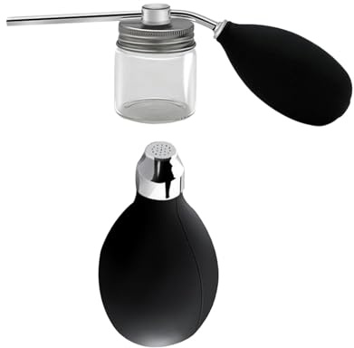 OEUVREBY Botella de spray de polvo portátil para salón de belleza, 2 piezas para adelgazar el cabello