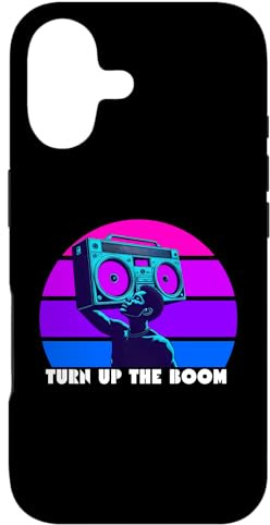 Boombox Retro 80's Boombox, Cassette de Musique rétro Turn Up The Boon Coque pour iPhone 17