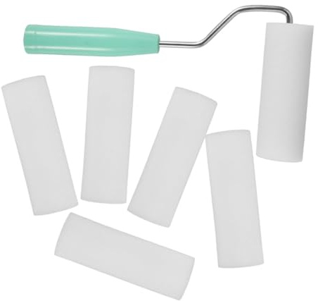 CLISPEED Teiliges Farbroller set mit Ergonomischem Kunststoffgriff Hochdichte Polyurethan roller Vielseitig für Wandfarbe Lack Raufasertapete Präzises Streichen von Ecken und Kanten