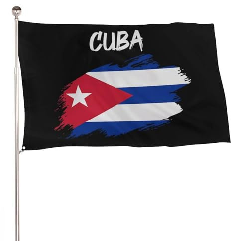 Giardino Bandiera Cuba Cuban Flag Bandiera Della Brezza Resistente Alle Intemperie Tessuto Da Esterno Striscione All'Aperto, Per Celebrazioni, Giardino, Balcone, 90x150cm