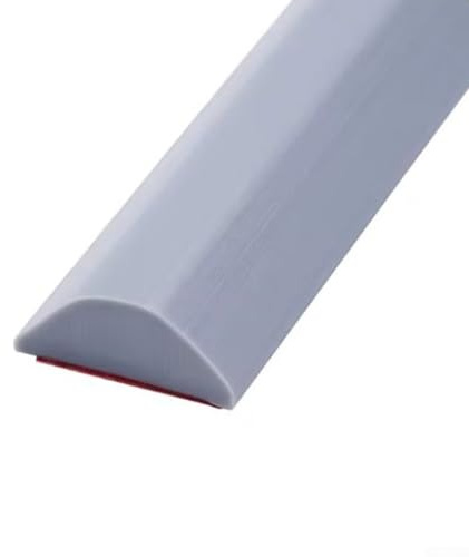 Bande de retenue en silicone pour douche - 100 cm - Joint d'étanchéité imperméable pour pièces humides - Bac de douche, bords de baignoire et éviers de cuisine - Flexible et pliable (gris)