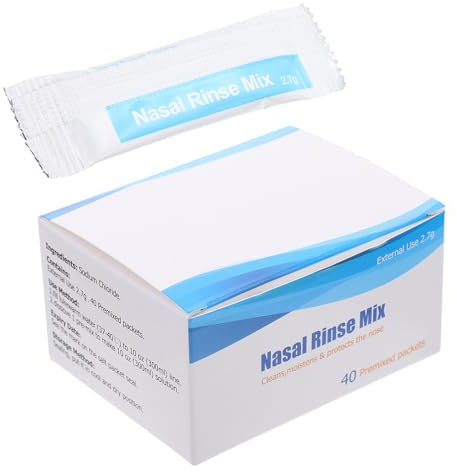 CLISPEED Pacchetti per Lavaggio Nasale 2.7g X 40 Confezioni per Adulti e Ragazzi Soluzione Fisiologica per Lavaggio Nasale senza Grana