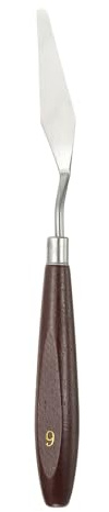 QUARKZMAN Couteau À Spatule Outil De Peinture 2.64 x 0.63 Rouge/Argent | Spatule En Acier Inox, Couteaux À Spatule Grattoirs Outils Avec Manche En Hêtre Pour Acrylique Mélange Étendage