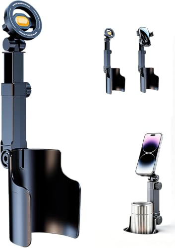 2-in-1-Handyhalterung für den Getränkehalter im Auto, N52-Magnet- und Clip-Halterung, um 360° drehbar, höhenverstellbare Halterung für den Getränkehalter, kompatibel mit allen Handys (Magnethalterung)