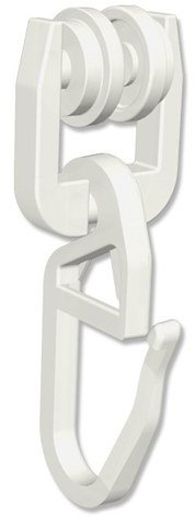 Interdeco T-Laufrollen/Gardinenrollen/Rollhaken für T-Laufschienen (100 Stück)