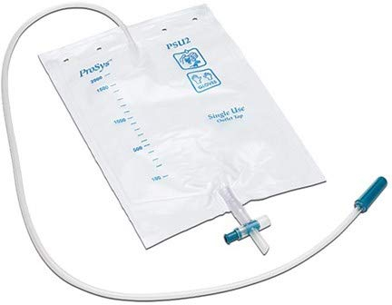 Prosys - Borsa drenante per urina (sacca da letto drenante/borse da notte con rubinetto), 2 litri (x10)