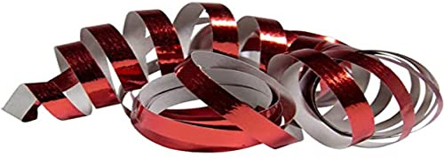Folat 65801 - Luftschlangen - rot metallic - 2 Rollen mit je 18 Schlangen - 4 m lang, einheitsgröße