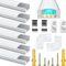 Chesbung LED Profil für Led Stripes/Streifen/Strip, 6X1M Led Alu Profil U Form Eckprofil, Led Leiste Kanal with Milchig Weißer Abdeckung, Indirekte Beleuchtung Decke Diffusor mit 90 Grad Eckverbindern