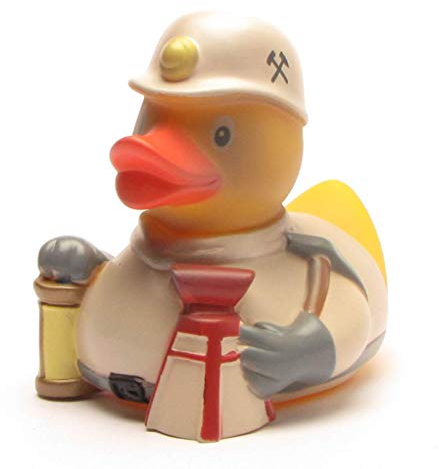 Duckshop I Anatra da bagno Minatore Felicità su I Anatra Miniera - L: 8,5 cm