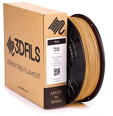 3DFILS - Filamento PLA para impresión 3D esFil PLA INGEO 3D850: 1.75 mm, 1 Kg, Marrón Beige