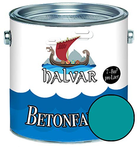 betongfärg/golvbeläggning sidenmatt blå RAL 5000-5024 fasadfärg (1 L, RAL 5018 Turkosblå) Halvar
