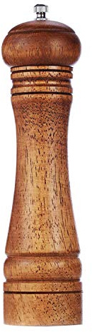 Gulex® Wood Pepper Grinder Pepper Mill,Adjustable Coarseness 8 Inch Wooden Peppermill, Ceramic Grinding Mechanism Salt Mill Refillable (1 pack) (Dark-1PC)