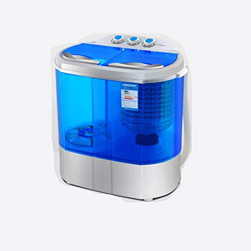 Mini Washing Machine Portable Mini Twin Tub Washing Machine w/Wash and Spin Cycle, Built-in Gravity Drain Capacity For Camping, Apartments, Dorms, College Rooms, RV’s, Delicates and more Portable Clot