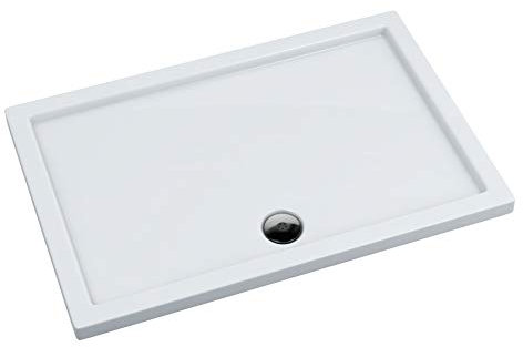 Sellon24® Acryl Duschtasse Duschwanne superflach zum direkten Aufkleben Bad Dusche 5cm hoch (90x100x5)