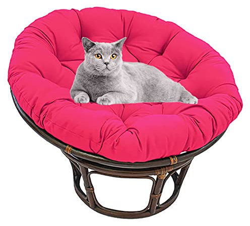 SRHWBF Papasan Kissen Wasserabweisend Ersatzpolster papasansessel KissenHängesessel Kissen Krabbeldecke Für Rattan Hängeschaukel Ei Hängesessel (Rose 130cm(51.18inch))