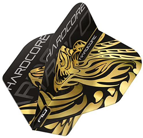 RED DRAGON Jonny Clayton Ferret Hardcore Gold Dragon Dart Vuelos - 3 juegos por paquete (9 vuelos en total)
