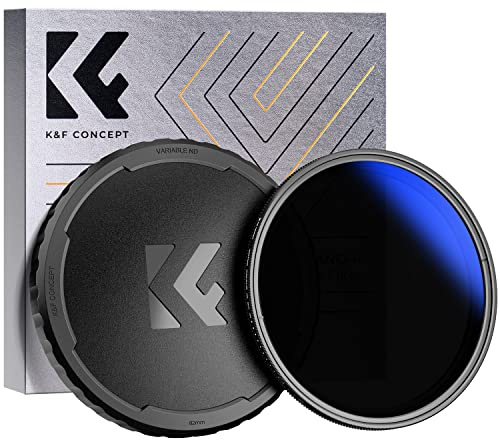 K&F CONCEPT 77mm Variable ND Filter ND2-400 1-9 Stops with Silicone Cap