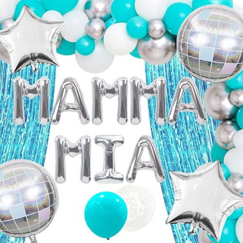 JeVenis Dancing Queen Bachelorette Party Dekoration - Mamma Mia Junggesellinnenabschied Supplies - Geburtstagsdekoration Luftballons Disco Dekoration