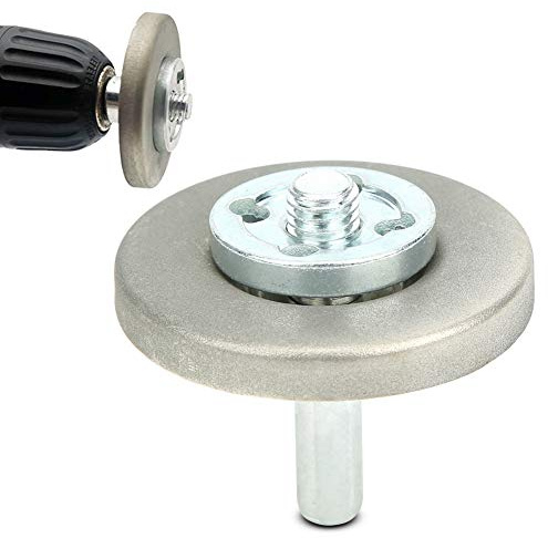 Diamond Grinding Wheel, 180/360/600/800 Grit 2.2in Diameter Grinding Stone Set Sharpening Wheel for Rotary Tool Planing Tool Drill Scissor(600 Grit)