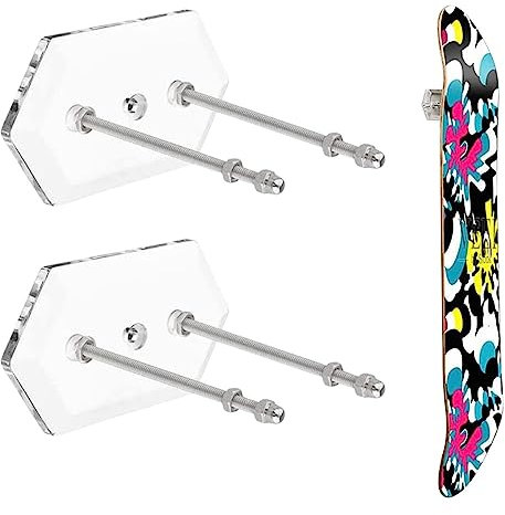 Skateboard Hanger Wall Mount, Wall Hanger for Longboard, Skateboard Holder, Load Bearing Skateboard Rack for Living Room, Bedroom, Deck