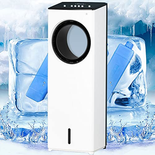 Enfriador de Aire Grande, 80/110W Climatizador Evaporativo, 4 en 1 Aire Acondicionado Humidificador Purificador de Aire Admirador, 3 Velocidades, Temporizador, Mando a Distancia, por Hogar Oficina