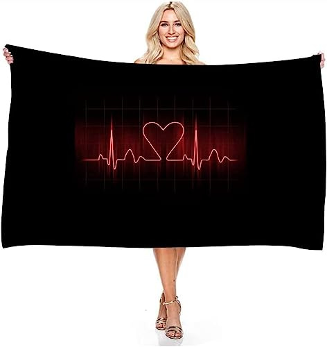SUBURU Wie Strandtuch Groß 100x200 cm, Weich Schnell Trocknen Microfaser Handtücher, 3D Strandhandtuch Wie Badetuch Strandlaken Handtuch, Herren Frauen Badetücher