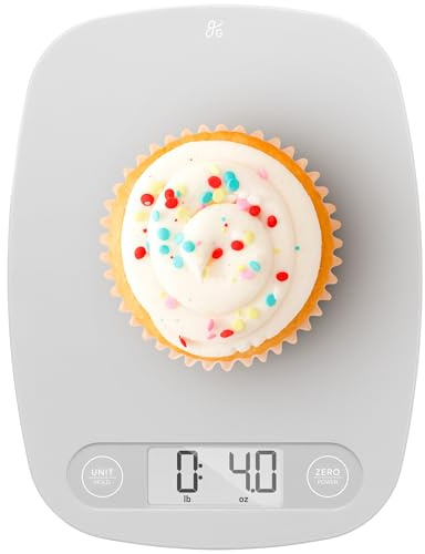 Greater Goods Food Scale – Digital Kitchen Scale, 1g Precision, Easy-Tare & Quick Conversion, Slim Compact Design, Durable & Portable | Ideal for Cooking, Baking & Meal Prep