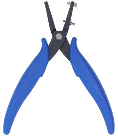 Metall-Lochzange, 1,6 Mm Durchmesser, Kleine Runde Lochzange mit Ergonomischen PVC-Griffen, Langlebiges Hochgeschwindigkeitsstahl-Schmuckherstellungswerkzeug für Metall, Leder