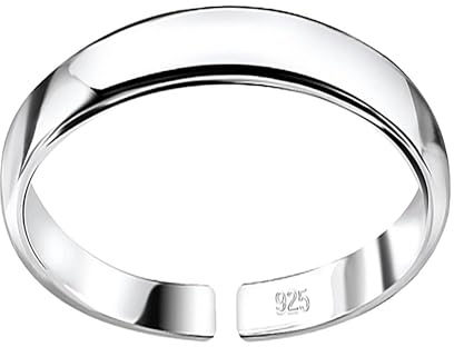 FIVE-D Ring Zehenring Zehring Damen Ring 925 Sterling Silber (Silber) Breite 4 mm