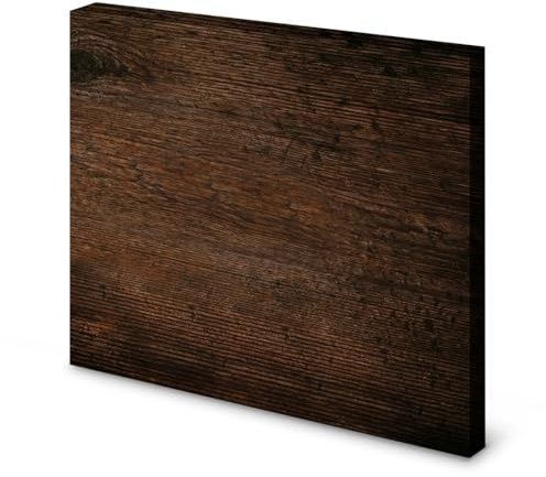 Magnettafel Pinnwand Bild Holz dunkel Holzoptik Holzmaserung gekantet Größe 70 x 70 cm