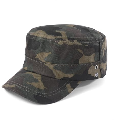 Cappello Camouflage da Baseball Militare - Berretto con Visiera Mimetica Esercito - Motivo Mimetico con Chiusura Regolabile - Cappellino Piatto per Uomo