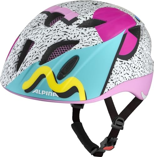 ALPINA XIMO FLASH - Beleuchteter, Reflektierender, Leichter & Anpassbarer LED Fahrradhelm Für Kinder