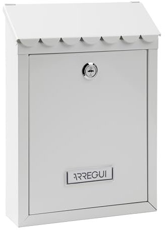 ARREGUI Civic E5721-C Cassetta Postale Individuale in Acciaio | Cassetta Postale Da Esterno | Dimensione S (DIN A5) | Facile da Montare | Bianco