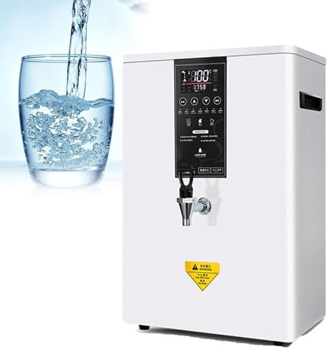 RayGenius Erogatori di Acqua Calda con Filtro, erogatore di Acqua Calda istantanea, Caldaia Automatica per Acqua Commerciale con Display LCD, Design a Parete,60L-White