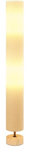 HOMCOM Lampada da terra da salotto paralume in lino contemporaneo con interruttore a pedale, 2 x portalampada E27, lampada da terra soggiorno, camera da letto, ufficio, 120 cm, beige