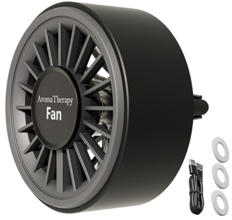 Generico Ventilador de coche | Ventilador USB para toma de aire de coche – Decoración con luces de colores, enfriador portátil para camioneta, hogar y oficina