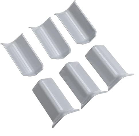 Niceminiwall Baseboard Corner 6-Pack, 82mm Height ABS Skirting Trim for for 8cm Baseboards, 3 Inside & 3 Outside Corners Connector, Easy Install Wall Base Cove Quarter(M Grey)