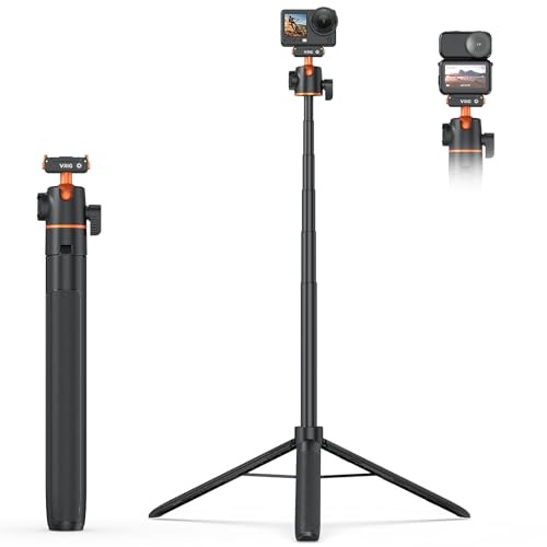 VRIG Treppiede per fotocamera d'azione da 140 cm, per DJI Osmo Nano/Action 6