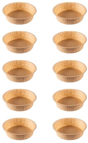 Beavorty Moldes para Hornear Pasteles Desechables Redondos 16 Cm, Papel Antiadherente sin Tóxicos, 10 Piezas, Revestimientos para Tartas Caseras, Aptos para Horno y Freidora de Aire