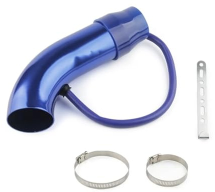 Air Intake Schlauch Universal Alumimum 3'' 75mm Auto Kaltluftansaugsystem Turbo Induktion Rohr Rohr Silber Schwarz Rot Farbe Auto Ansaugrohr(Blue)