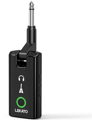 LEKATO Mini-Gitarren-Kopfhörerverstärker mit App, PA-5 | Multieffekte: 8 Module, 18 Verstärker, 20 IRs & IR-Ladefunktion. Drum-Machine, OTG-Aufnahme, Bluetooth-Streaming.
