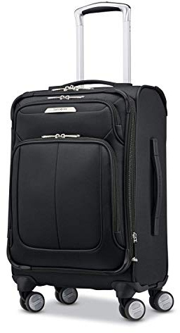 Samsonite Solyte DLX Softside erweiterbares Gepäck mit Spinnrollen, Unisex, Erwachsene, schwarz - Midnight Black, Carry-On 20-Inch, Solyte DLX Softside Erweiterbares Gepäck mit Spinnrollen