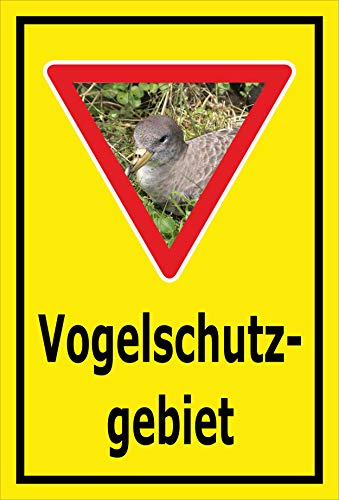 Melis-Folienwerkstatt Schild Vogelschutzgebiet - 15x10cm - Bohrlöcher - 3mm Aluverbund – 20 VAR S00359-201-C