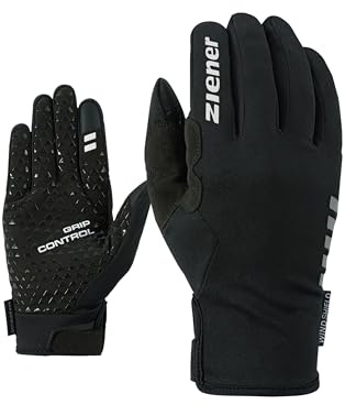 Ziener Erwachsene Cornelis Touch Long Fahrrad, Mountainbike, Radsport-Handschuhe | Langfinger Mit Touchfunktion-Atmungsaktiv/Winddicht/Softshell, Black