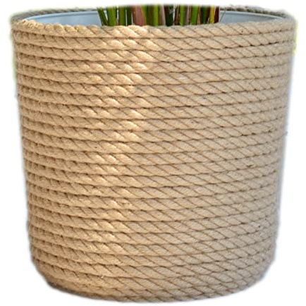 KORAD Maceta/macetero 28 estilo Boho EKO natural, cuerda de yute trenzado, cesta de hierba de yute étnico