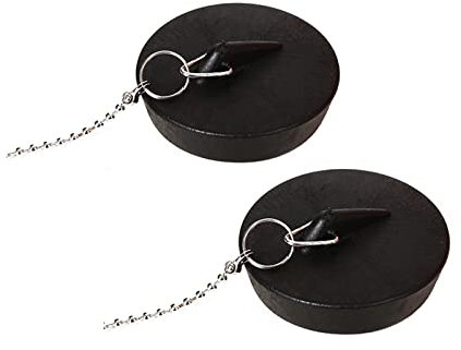 Cheeroyal Lot de 2 bouchons d'évier universels en acier inoxydable avec crochet pour évier de cuisine, de salle de bain
