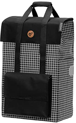 Andersen Einkaufstrolley Ersatztasche - 51 Liter - Seiten- & Fronttasche | extra Innenfach - wasserabweisend - Reflektoren - faltbar - Hedda schwarz