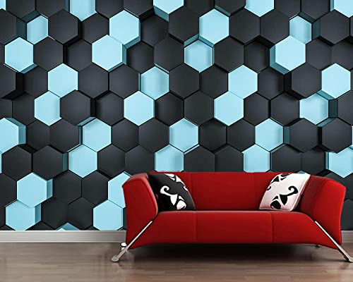 YABAOST Papier Peint Photo 3D Optique 200X100Cm Trompe L Oeil | Déco Mural Tableaux Muraux Photo Créatif Mode Carré Mural Décor Motif Poster Géant Stickers Muraux Optique Fond Effet