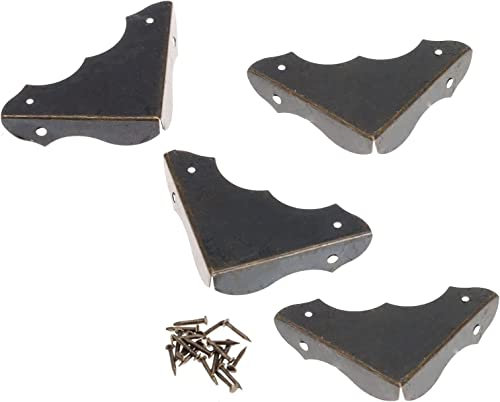 ANVALI Möbelkantenschutz, Ecktisch-Ecke, Nägel, Schrauben und Befestigungselemente, 4 Stück, Holzeckenschutz, Möbelbeschläge mit Schraube (Farbe: einfarbig)