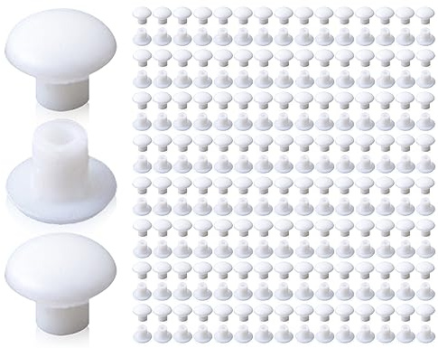 ZoeTekway 400 Stück 5 mm Weiß Abdeckstopfen Bohrloch Füllung Abdeckkappen für Bohrlöcher Schrauben Möbel Stopfen Sie das Loch